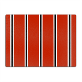 Red, White & Black (Pinstripes) Glass Chopping Board