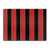 Red & Black (Gold) Glass Chopping Board