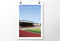 Highbury North Bank Terrace Poster