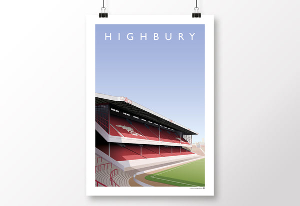 Highbury West Stand Poster
