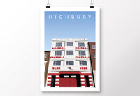 Highbury West Stand Entrance Poster
