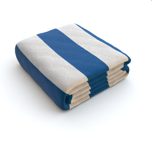 Blue and White Fleece Blanket