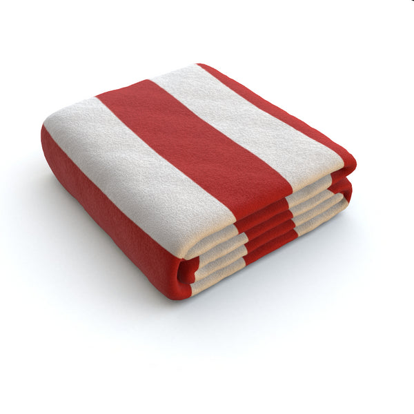 Red & White Fleece Blanket
