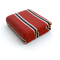 Red & White & Black (Pinstripes) Fleece Blanket