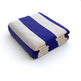 Royal Blue and White Fleece Blanket
