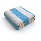 Sky Blue & White Fleece Blanket