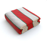 Red & white (Green) Fleece Blanket