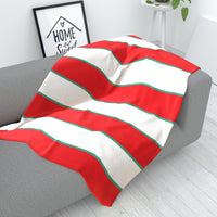 Red & white (Green) Fleece Blanket