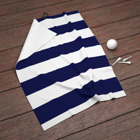 Navy & White Golf Towel