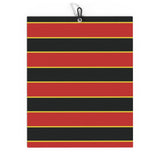 Red & Black & Gold (Pinstripes) Golf Towel