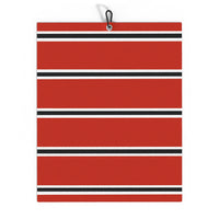Red & White & Black (Pinstripes) Golf Towel