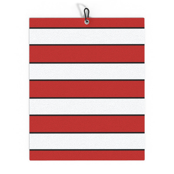 Red & White (Black) Golf Towel
