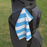 Sky Blue & White Golf Towel