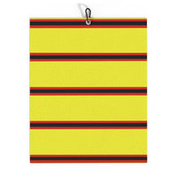 Yellow & Black & Red (Pinstripes) Golf Towel