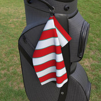 Red & White (Green) Golf Towel