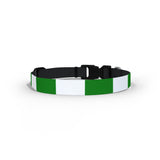 Green & White Dog Collar
