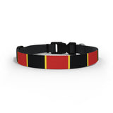 Red & Black & Gold (Pinstripes) Dog Collar
