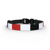 Red & White & Black Dog Collar
