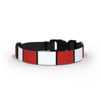 Red & White (Black) Dog Collar
