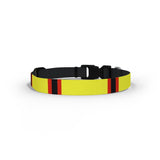 Yellow & Black & Red (Pinstripes) Dog Collar