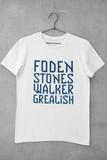 England T-Shirt - Foden, Stones, Walker, Grealish