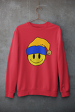 Acid Smiley Christmas Jumper - Amber & Blue