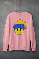 Acid Smiley Christmas Jumper - Amber & Blue