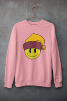 Acid Smiley Christmas Jumper - Amber & Claret