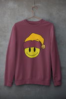 Acid Smiley Christmas Jumper - Amber & Claret