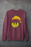 Acid Smiley Christmas Jumper - Amber & Claret