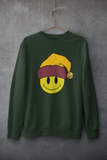 Acid Smiley Christmas Jumper - Amber & Claret