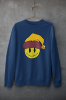 Acid Smiley Christmas Jumper - Amber & Claret