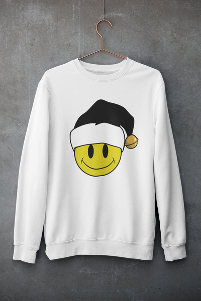 Acid Smiley Christmas Jumper - Black & White