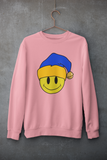 Acid Smiley Christmas Jumper - Blue & Amber