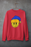 Acid Smiley Christmas Jumper - Blue & Amber