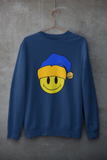 Acid Smiley Christmas Jumper - Blue & Amber