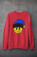 Acid Smiley Christmas Jumper - Blue & Black