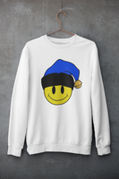 Acid Smiley Christmas Jumper - Blue & Black