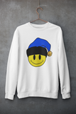 Acid Smiley Christmas Jumper - Blue & Black