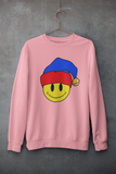 Acid Smiley Christmas Jumper -  Blue & Red