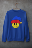 Acid Smiley Christmas Jumper -  Blue & Red