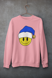 Acid Smiley Christmas Jumper -  Blue & White