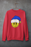 Acid Smiley Christmas Jumper -  Blue & White