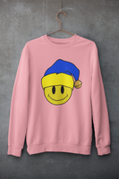 Acid Smiley Christmas Jumper -  Blue & Yellow