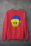 Acid Smiley Christmas Jumper -  Blue & Yellow