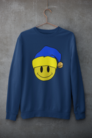 Acid Smiley Christmas Jumper -  Blue & Yellow