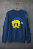 Acid Smiley Christmas Jumper -  Blue & Yellow