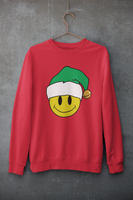 Acid Smiley Christmas Jumper -  Green & White