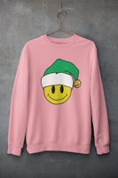 Acid Smiley Christmas Jumper -  Green & White