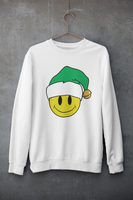 Acid Smiley Christmas Jumper -  Green & White